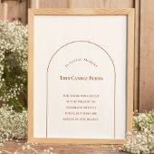 アイボリーシンプルボホアーチーの結婚このキャンドルバーンズ ポスター