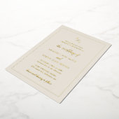 アイボリーシンプルモノグラムエレガフォーマルントウェディング 箔招待状 (回転した状態)
