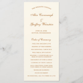 アイボリーシンプル銅エレガントウェディング プログラム