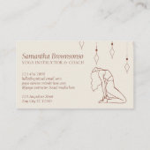 アイボリーシークレットジオメトリインストラクタージムピライツヨガ 名刺 (裏面)