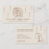 アイボリーシークレットジオメトリインストラクタージムピライツヨガ 名刺 (正面/裏面)