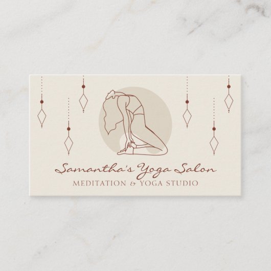 アイボリーシークレットジオメトリインストラクタージムピライツヨガ 名刺 (正面)