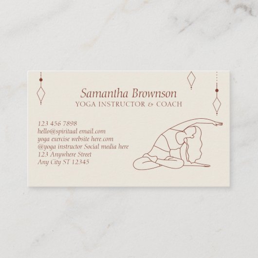 アイボリーシークレットジオメトリポーズヨガピラツジムサロン 名刺 (裏面)