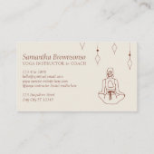 アイボリーシークレットジオメトリヨガピラツジムトレーナー 名刺 (裏面)