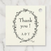 アイボリーシ結婚ック素朴リース フェイバータグ (裏面)