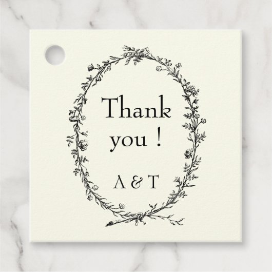 アイボリーシ結婚ック素朴リース フェイバータグ (正面)