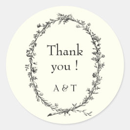 アイボリーシ結婚ック素朴リース ラウンドシール