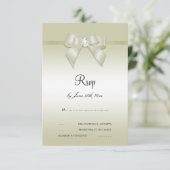 アイボリージェムボウ&リボン14結婚周年記念 出欠カード (スタンド正面)