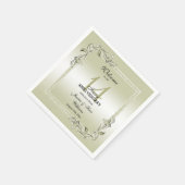 アイボリージェム&グリッター14結婚周年記念 スタンダードカクテルナプキン (角)