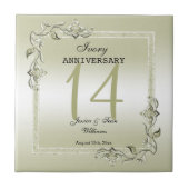 アイボリージェム&グリッター14結婚周年記念  タイル (正面)