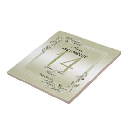 アイボリージェム&グリッター14結婚周年記念  タイル