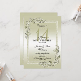 アイボリージェム&グリッター14結婚周年記念 招待状