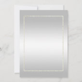 アイボリージェム、グリッター&シルバー 1周年結婚式 招待状 (裏面)