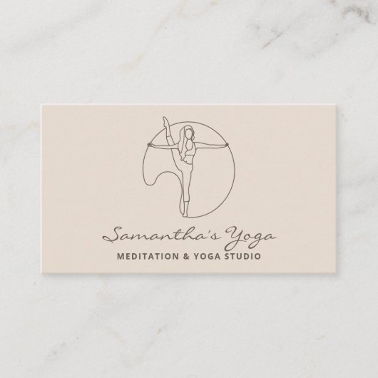 アイボリージムヨガピラティス瞑想インストラクター 名刺 (正面)