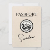 アイボリースウェーデンパスポート結婚式招待状 招待状 (裏面)