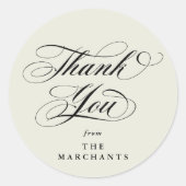 アイボリースエレガントクリッ結婚トの感謝 ラウンドシール (正面)