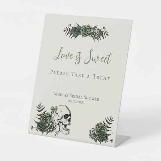 アイボリースカル ローズ アイリッシュ ブライダルシャワー フェイバーズ サイン (正面)