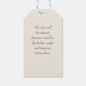 アイボリースキップハニーラベルファンシー縁ど付き ギフトタグ (裏面)