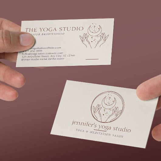 アイボリースターズエナジーヒーリングハンズムーンスピリチュアル 名刺