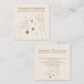 アイボリースターヒーリングエナジーハンズセラピーマッサージ スクエア名刺 (正面/裏面)