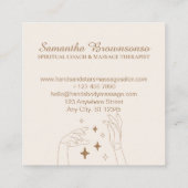 アイボリースターヒーリングエナジーハンズセラピーマッサージ スクエア名刺 (裏面)