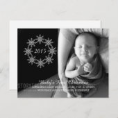 アイボリースノーフレークリースホリデーフォトポストカード シーズンポストカード (正面/裏面)