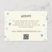 アイボリースノーフレーク詳細ウィンターワンダーランド結婚ズ エンクロージャーカード (正面)