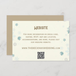 アイボリースノーフレーク詳細ウィンターワンダーランド結婚ズ エンクロージャーカード