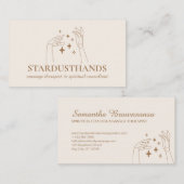 アイボリースピリチュアルスターズハンズセラピー体マッサージ 名刺 (正面/裏面)