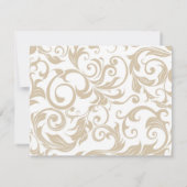 アイボリースワールリハーサルディナーカード 招待状 (裏面)