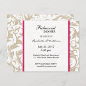 アイボリースワールリハーサルディナーカード 招待状 (正面/裏面)