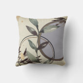 アイボリーセージグリーン&パールブルーウォーター葉カラー クッション (裏面)