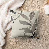 アイボリーセージ&金ゴールドハミングバード&ウォーター色葉の クッション (ブランケット)