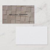 アイボリータンサンドベージュのタイル正方形パターン 名刺 (正面/裏面)