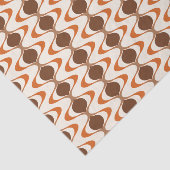 アイボリータンブラウン焦げオレンジオギー波パターン 薄葉紙 (詳細)