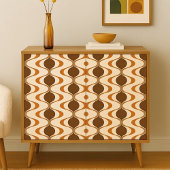 アイボリータンブラウン焦げオレンジオギー波パターン 薄葉紙