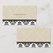アイボリーダマスウェディングプレイスカード プレイスカード (正面/裏面)
