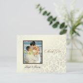 アイボリーダマスクありがとうフォトポストカード ポストカード (スタンド正面)