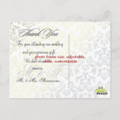 アイボリーダマスクありがとうフォトポストカード ポストカード (裏面)