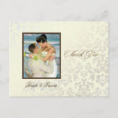 アイボリーダマスクありがとうフォトポストカード ポストカード (正面)