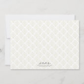 アイボリーダマスクリームクロス《キリスト教》洗礼式や命名式/バプテスマ 招待状 (裏面)