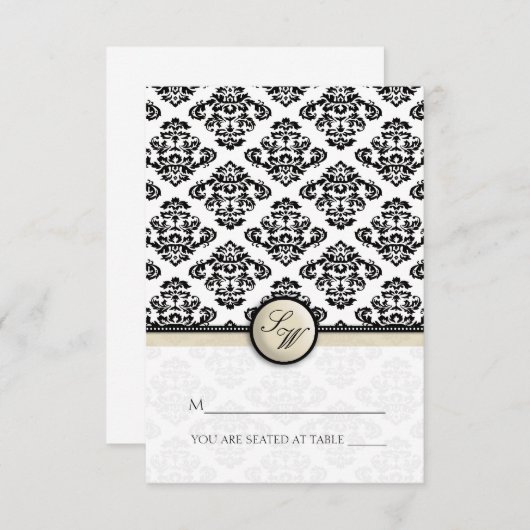 アイボリーダマスク折り畳みテント座席表 招待状 (正面/裏面)