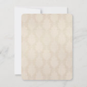 アイボリーダマスク結婚式誓の更新 招待状 (裏面)
