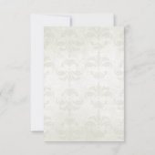 アイボリーダマスク結婚式RSVPカード 出欠カード (裏面)