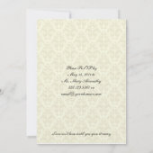 アイボリーダマスク(黒のモノグラム·ポス結婚ト·セレ) 招待状 (裏面)