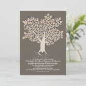 アイボリーツリーエレガントモダン結婚式招待状 招待状 (スタンド正面)