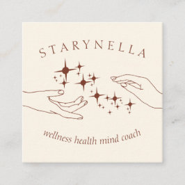 アイボリーテラコッタスターズエナジーハンズ霊気セラピー スクエア名刺