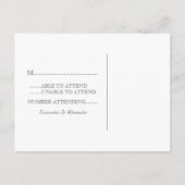 アイボリーデコシャルボードRSVPポストカード インビテーションポストカード (裏面)