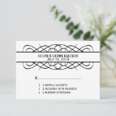 アイボリーデコフローリッシュレスポンスカード 出欠カード (スタンド正面)