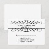 アイボリーデコフローリッシュレスポンスカード 出欠カード (正面/裏面)